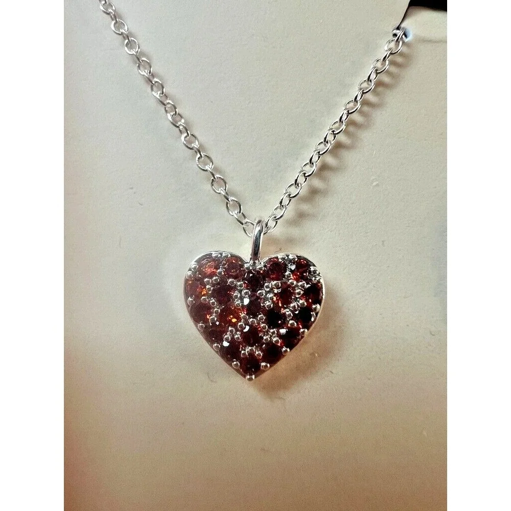 FAO Schwarz Mother Daughter Heart & Soul Necklace Set Fine Silver‎ Plate CZ New